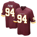 Elroe W.Commanders #94 Daron Payne Player Burgundy Team Color Home Game Stitched Jerseys