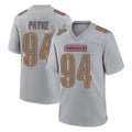 Elroe W.Commanders #94 Daron Payne Player Gray Atmosphere Fashion Home Game Stitched Jerseys