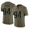 Elroe W.Commanders #94 Daron Payne Player Olive Salute To Service Limited Home Game Stitched Jerseys