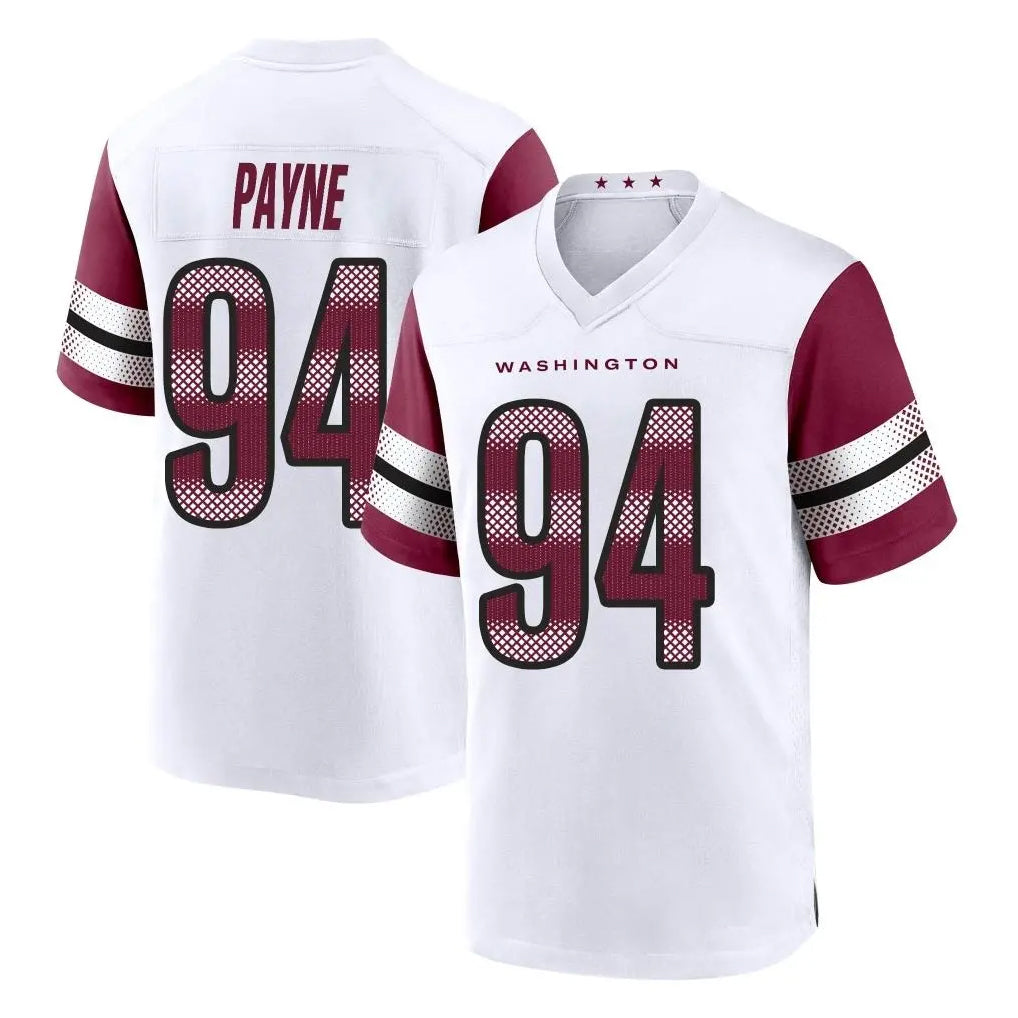 Elroe W.Commanders #94 Daron Payne Player White Game Home Stitched Jerseys