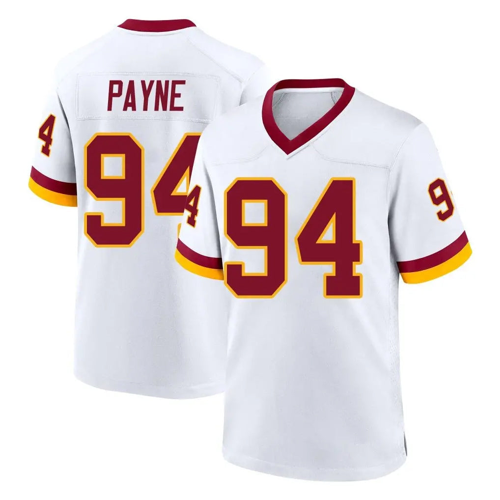 Elroe W.Commanders #94 Daron Payne Player White Home Game Stitched Jerseys