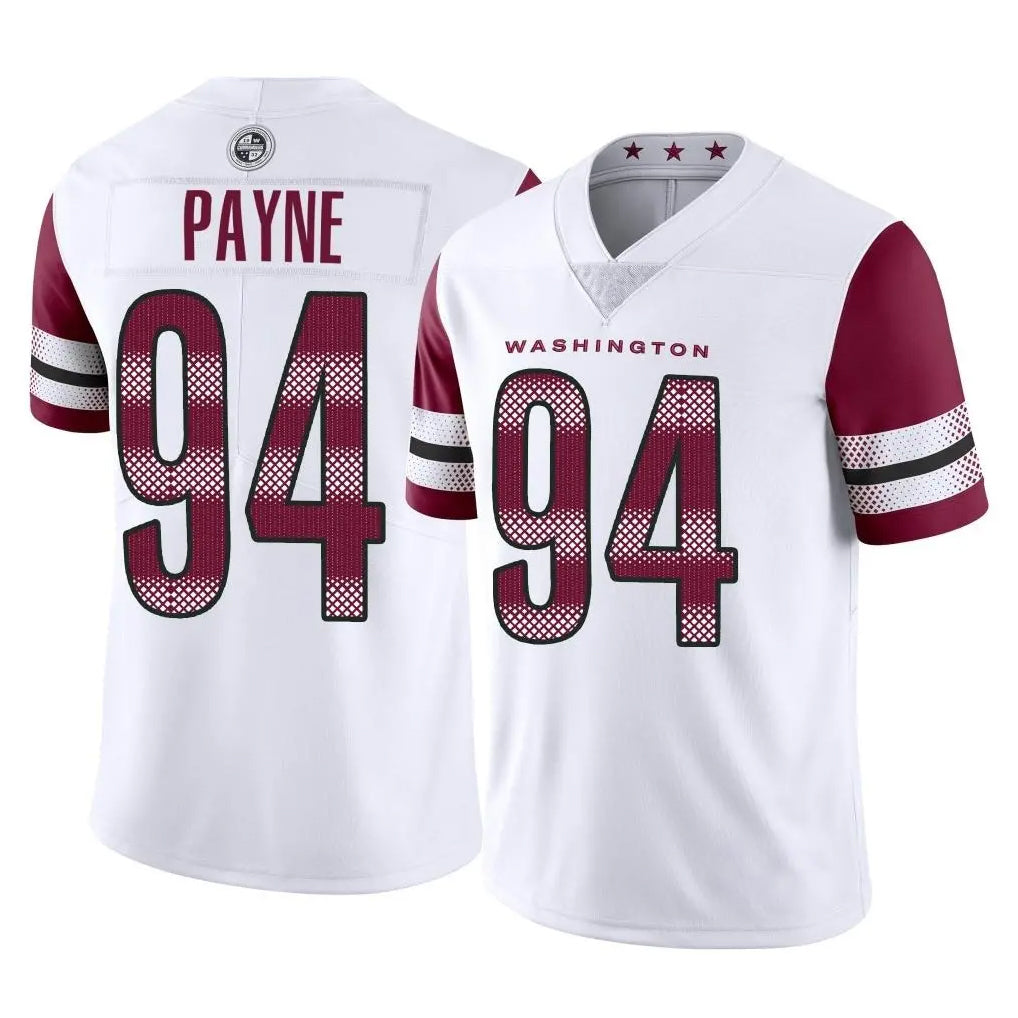 Elroe W.Commanders #94 Daron Payne Player White Limited Vapor Home Game Stitched Jerseys