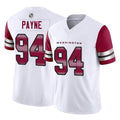 Elroe W.Commanders #94 Daron Payne Player White Vapor F.U.S.E. Limited Home Game Stitched Jerseys