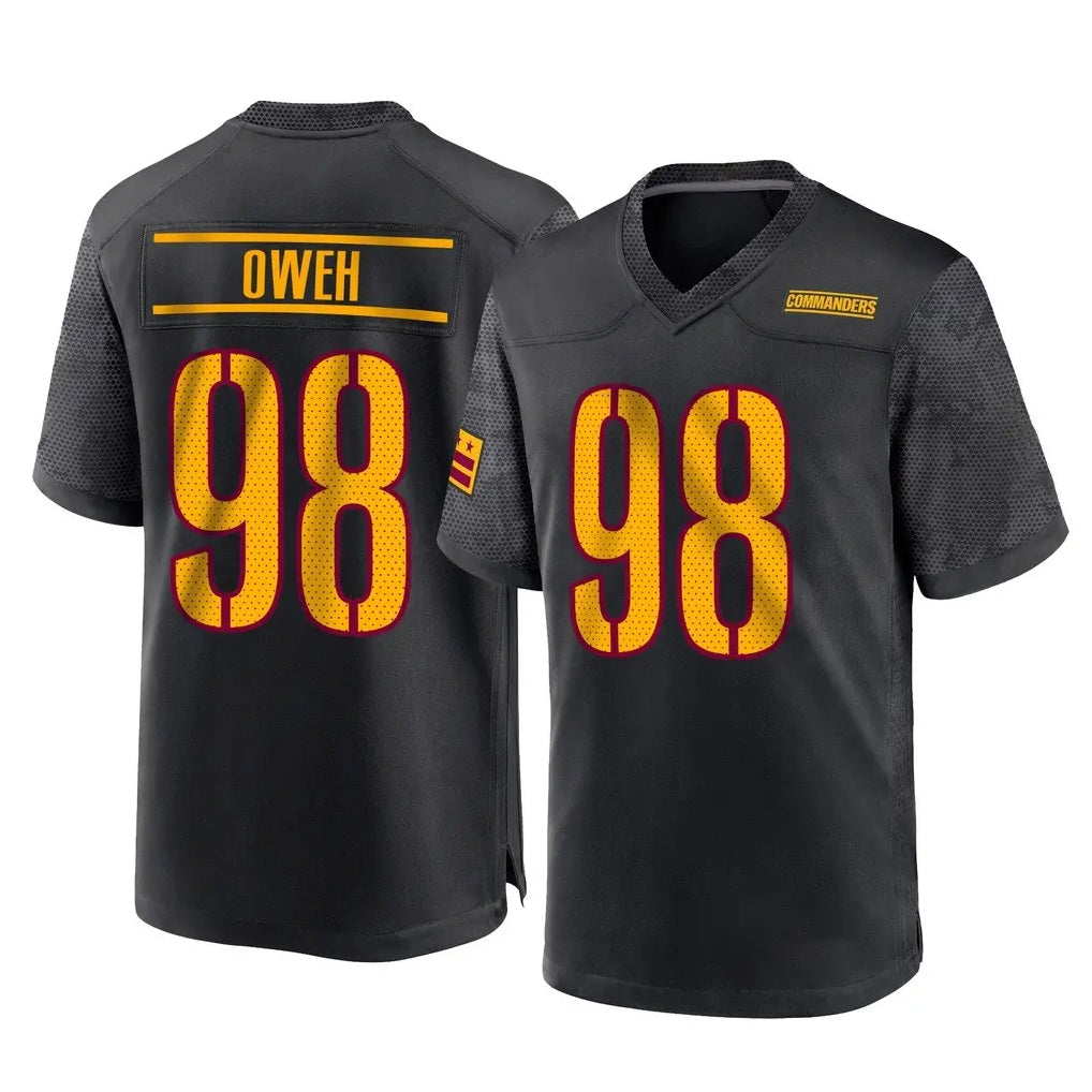 Elroe W.Commanders #98 Odafe Oweh Player Black Home Game Stitched Jerseys