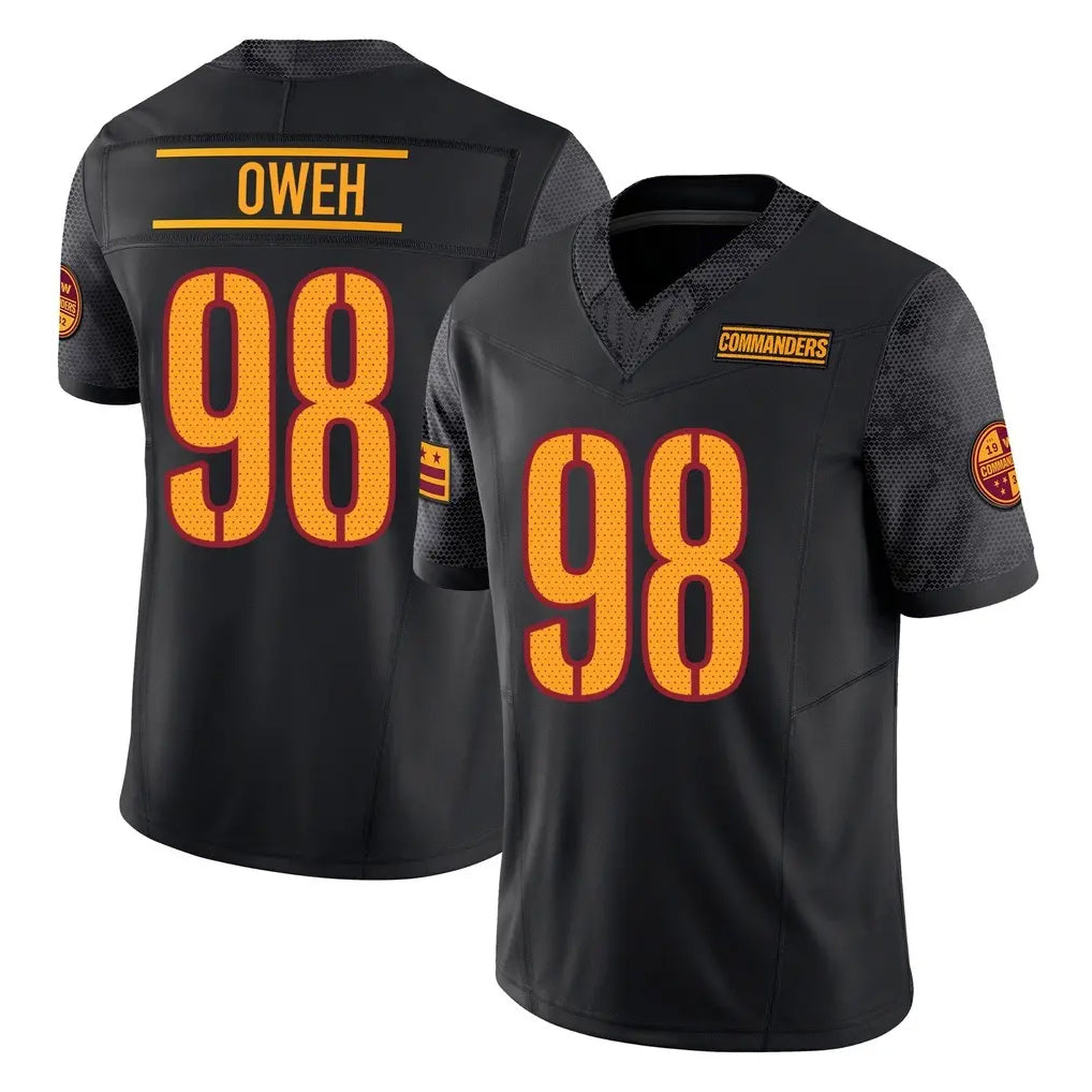 Elroe W.Commanders #98 Odafe Oweh Player Black Limited Vapor F.U.S.E. Home Game Stitched Jerseys