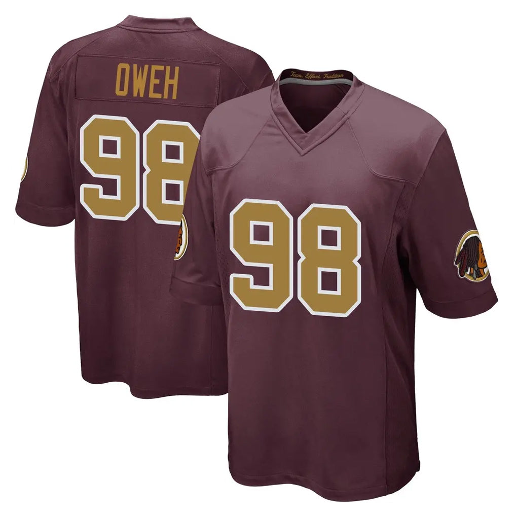Elroe W.Commanders #98 Odafe Oweh Player Burgundy Alternate Home Game Stitched Jerseys