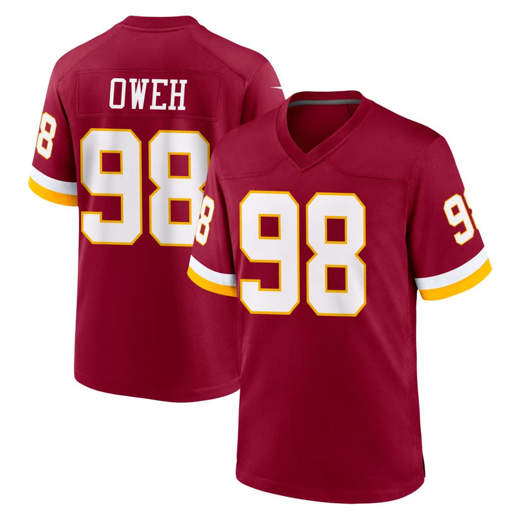 Elroe W.Commanders #98 Odafe Oweh Player Burgundy Game Home Stitched Jerseys