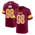 Elroe W.Commanders #98 Odafe Oweh Player Burgundy Home Game Stitched Jerseys