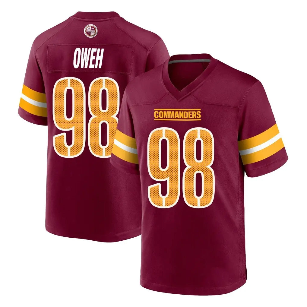 Elroe W.Commanders #98 Odafe Oweh Player Burgundy Home Game Stitched Jerseys