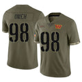 Elroe W.Commanders #98 Odafe Oweh Player Olive Salute To Service Limited Home Game Stitched Jerseys