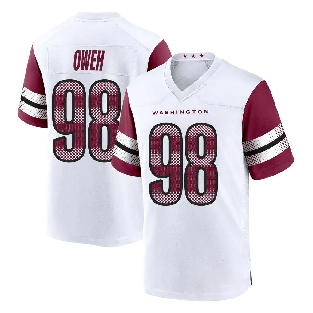 Elroe W.Commanders #98 Odafe Oweh Player White Game Home Stitched Jerseys