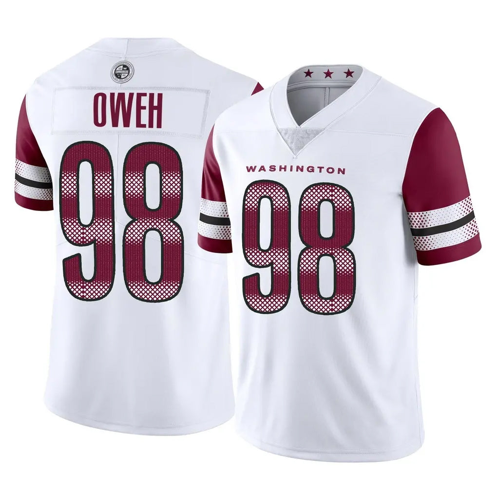 Elroe W.Commanders #98 Odafe Oweh Player White Limited Vapor Home Game Stitched Jerseys