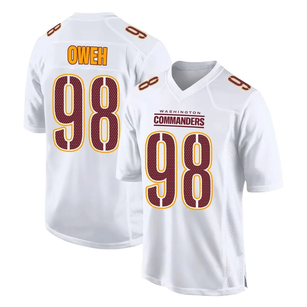 Elroe W.Commanders #98 Odafe Oweh Player White Tundra Fashion Home Game Stitched Jerseys
