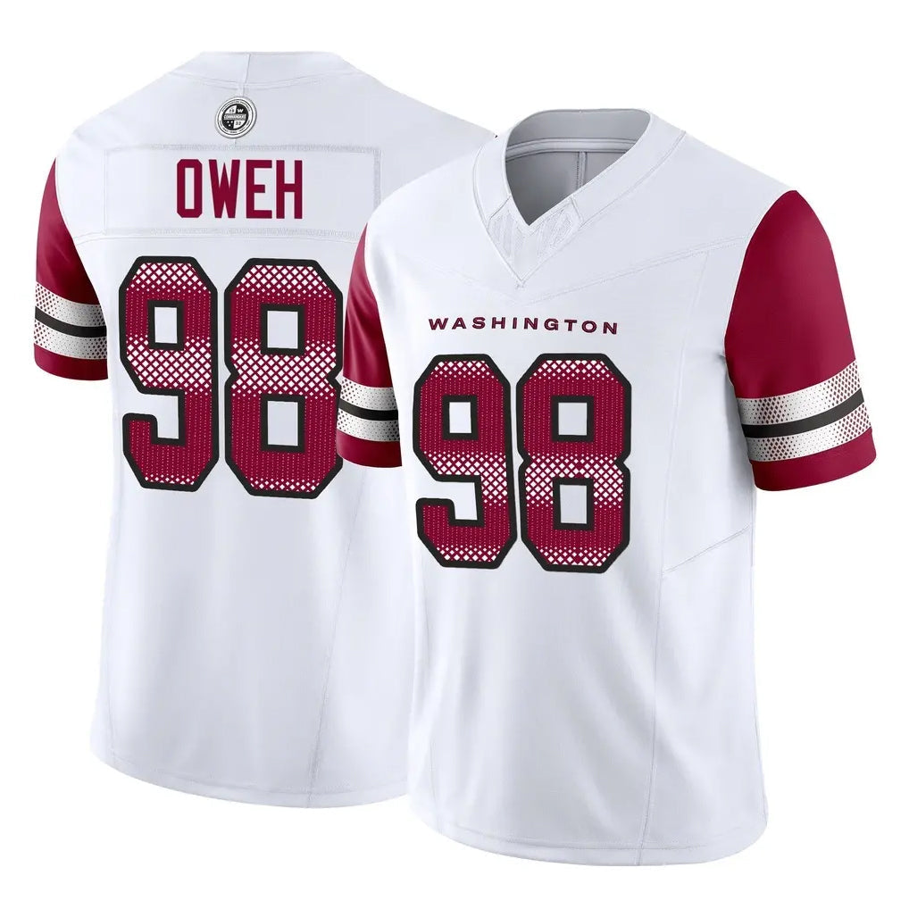 Elroe W.Commanders #98 Odafe Oweh Player White Vapor F.U.S.E. Limited Home Game Stitched Jerseys