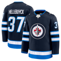 Elroe W.Jets #37 Connor Hellebuyck Navy Home Premium Jerseys