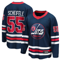 Elroe W.Jets #55 Mark Scheifele Navy Breakaway Jerseys