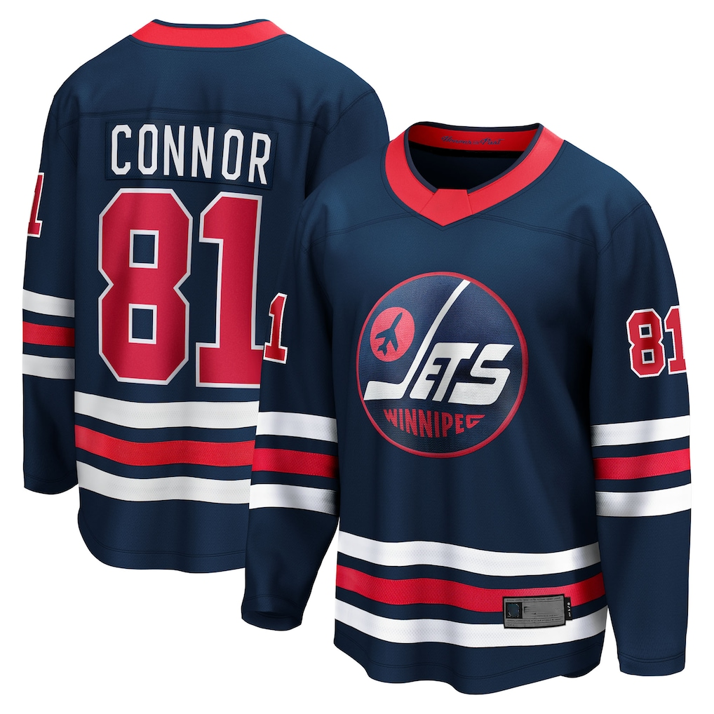 Elroe W.Jets #81 Kyle Connor Navy Alternate Breakaway Jerseys