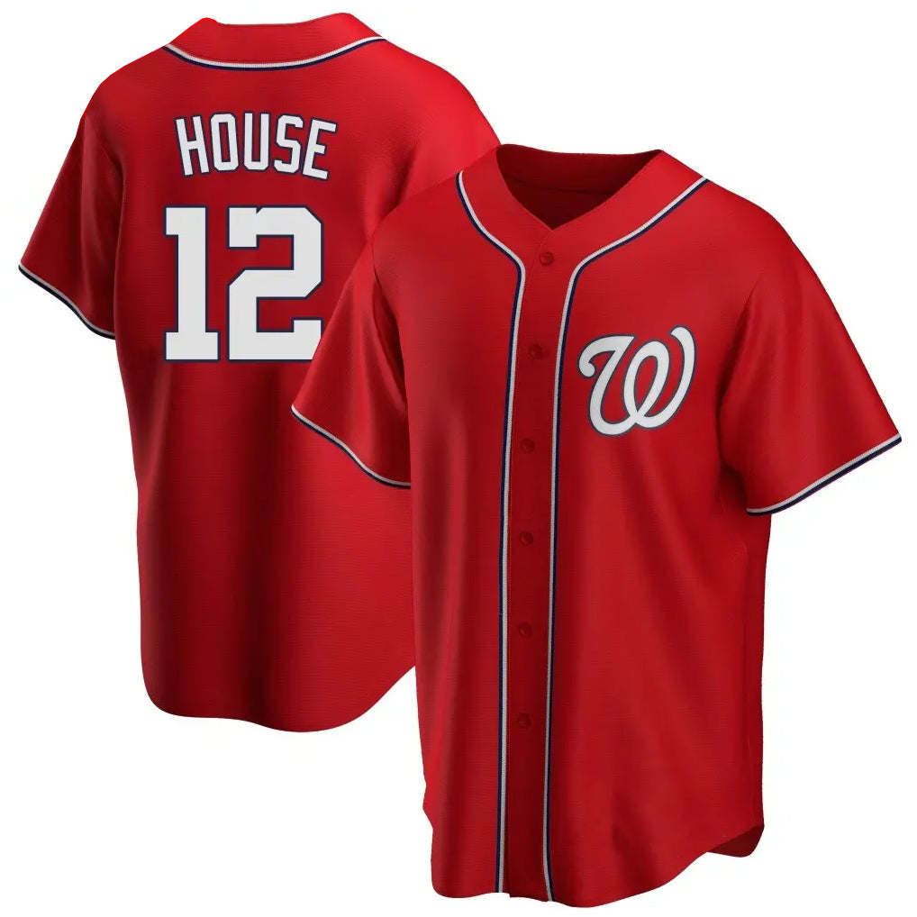 Elroe W.Nationals #12 Brady House Player Red  Alternate Game Stitched Jerseys