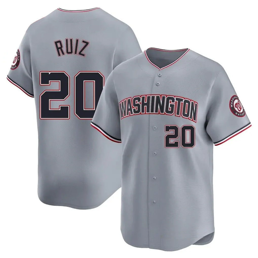 Elroe W.Nationals #20 Keibert Ruiz Player Gray City Connect Elite Alternate Stitched Jerseys