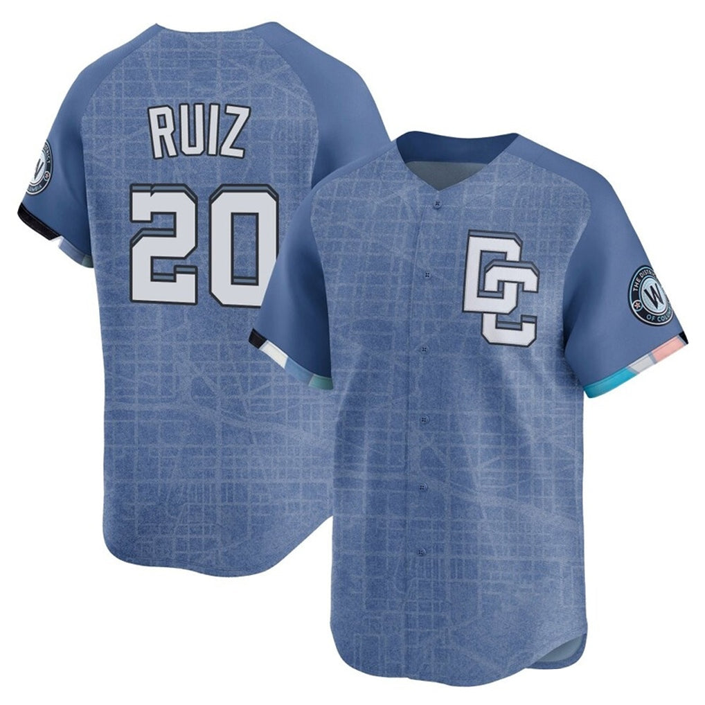 Elroe W.Nationals #20 Keibert Ruiz Player Light Blue Limited City Connect Stitched Jerseys