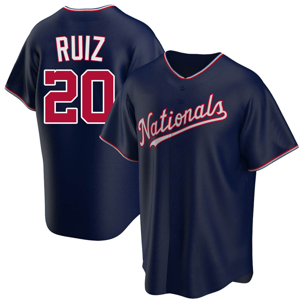 Elroe W.Nationals #20 Keibert Ruiz Player Navy Replica Game Stitched Jerseys