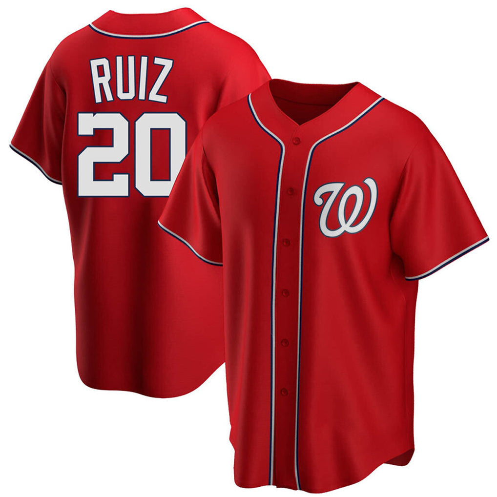 Elroe W.Nationals #20 Keibert Ruiz Player Red Home Alternate Replica Jerseys