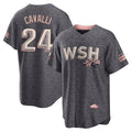 Elroe W.Nationals #24 Cade Cavalli Player Gray City Connect Stitched Jerseys