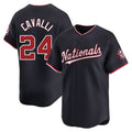 Elroe W.Nationals #24 Cade Cavalli Player Navy Alternate Limited Replica Jerseys