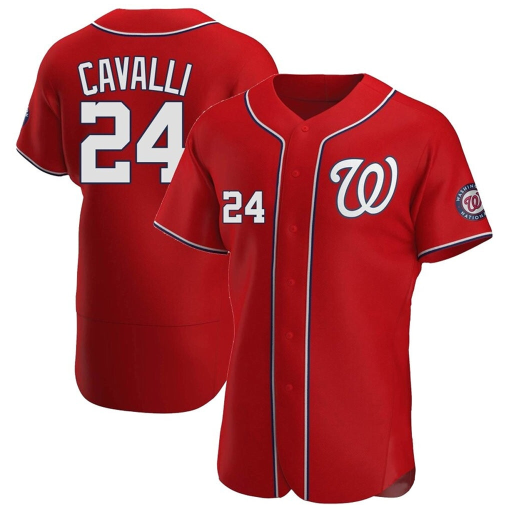 Elroe W.Nationals #24 Cade Cavalli Player Red Alternate Elite Stitched Jerseys