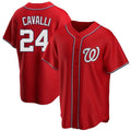 Elroe W.Nationals #24 Cade Cavalli Player Red Replica Game Stitched Jerseys