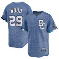 Elroe W.Nationals #29 James Wood Player Blue Limited City Connect Stitched Jerseys