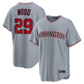 Elroe W.Nationals #29 James Wood Player Gray Road Replica Stitched Jerseys