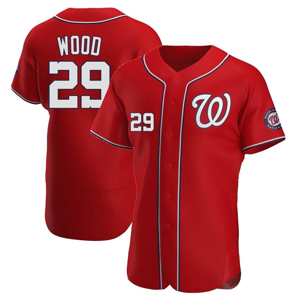 Elroe W.Nationals #29 James Wood Player Red Alternate Elite Stitched Jerseys