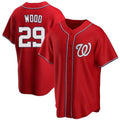 Elroe W.Nationals #29 James Wood Player Red Replica Alternate Stitched Jerseys