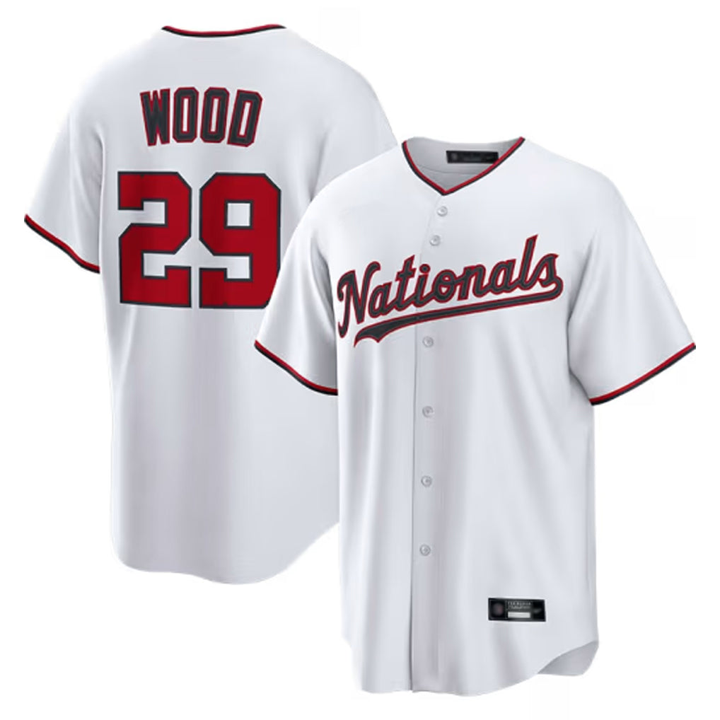 Elroe W.Nationals #29 James Wood Player White Home Limited Replica Stitched Jerseys