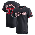 Elroe W.Nationals #37 Stephen Strasburg Player Navy Elite Stitched Jerseys