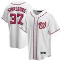 Elroe W.Nationals #37 Stephen Strasburg Player White Game Stitched Jerseys