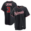 Elroe W.Nationals #3 Dylan Crews Player Navy Game Stitched Jerseys