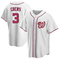 Elroe W.Nationals #3 Dylan Crews Player White Game Replica Stitched Jerseys