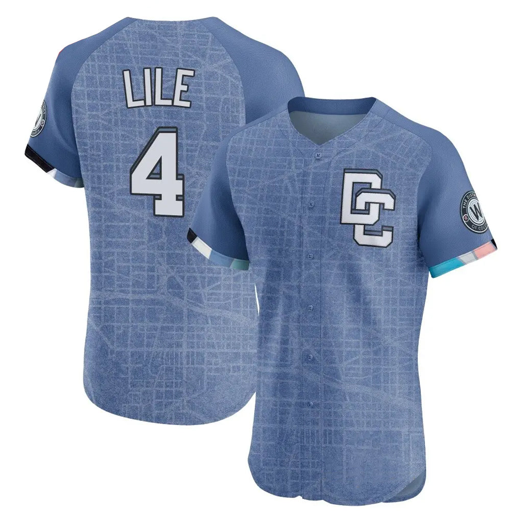 Elroe W.Nationals #4 Daylen Lile Player Blue City Connect Limited Stitched Jerseys