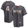 Elroe W.Nationals #4 Daylen Lile Player Charcoal City Connect Limited Stitched Jerseys