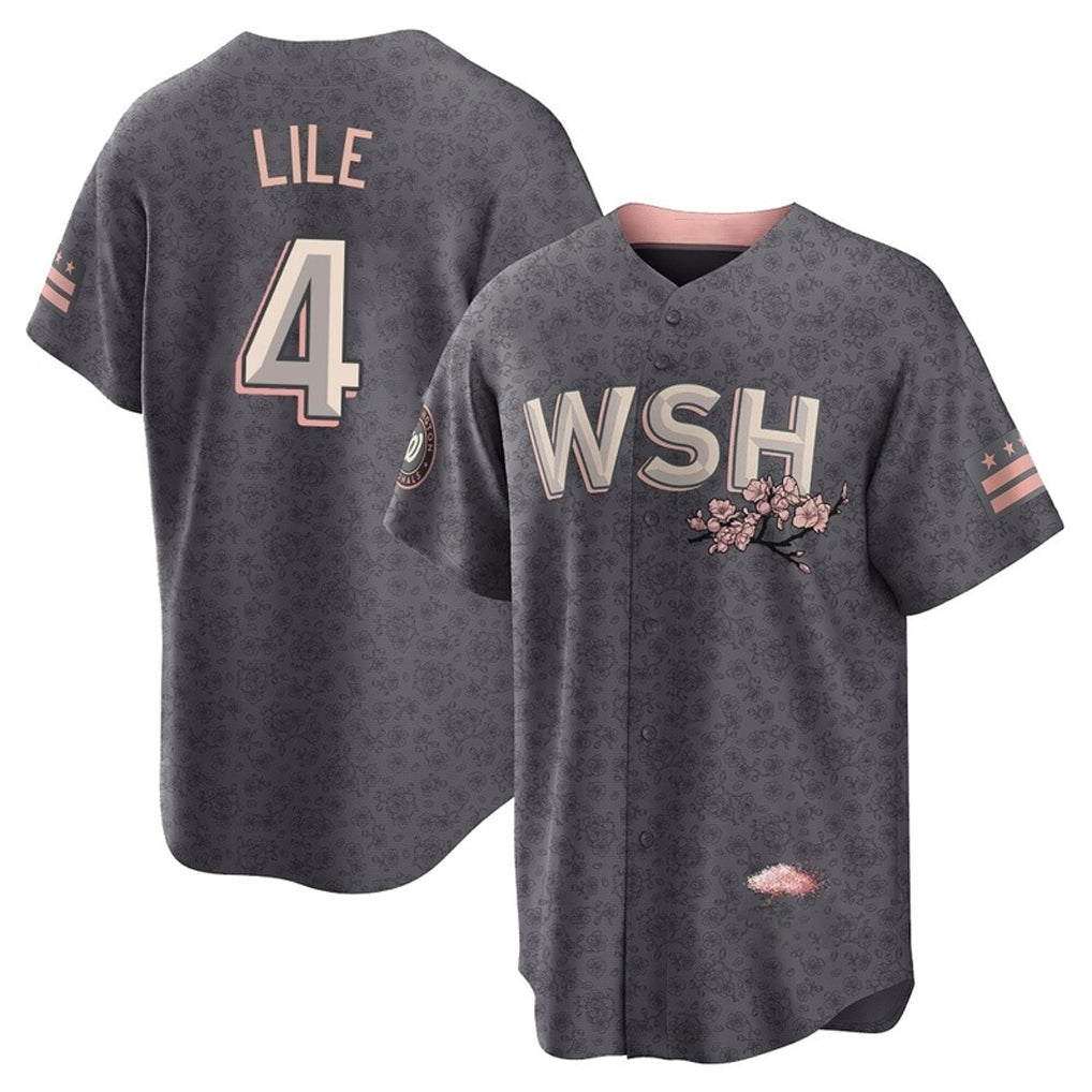 Elroe W.Nationals #4 Daylen Lile Player Charcoal City Connect Limited Stitched Jerseys