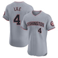 Elroe W.Nationals #4 Daylen Lile Player Gray Alternate Elite Stitched Jerseys