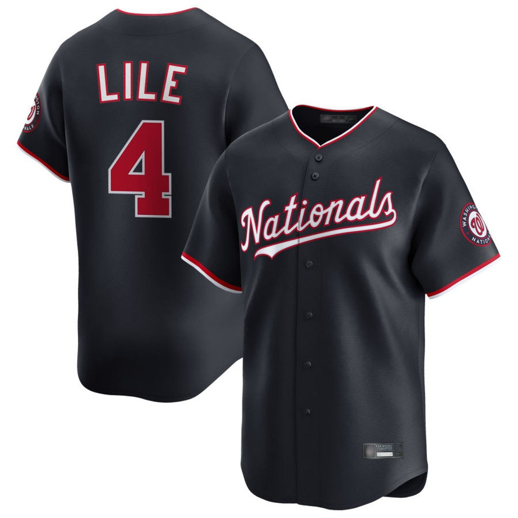 Elroe W.Nationals #4 Daylen Lile Player Navy Alternate Limited Replica Stitched Jerseys