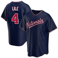 Elroe W.Nationals #4 Daylen Lile Player Navy Replica Game Stitched Jerseys
