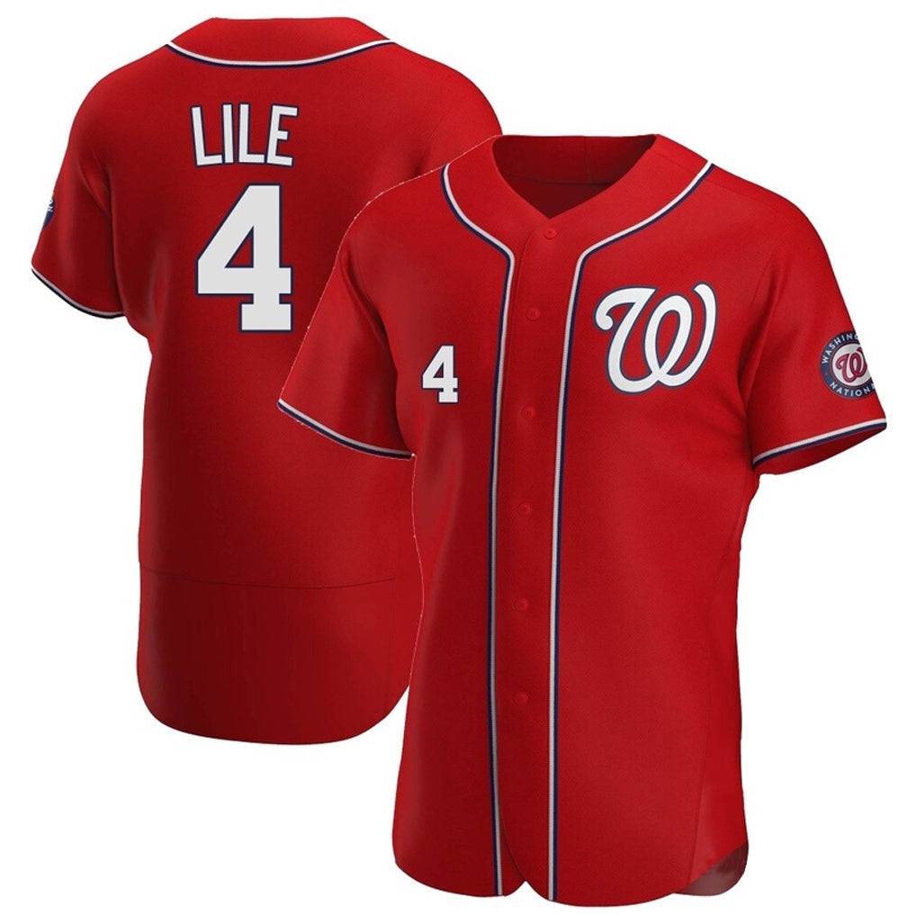 Elroe W.Nationals #4 Daylen Lile Player Red Alternate Elite Stitched Jerseys
