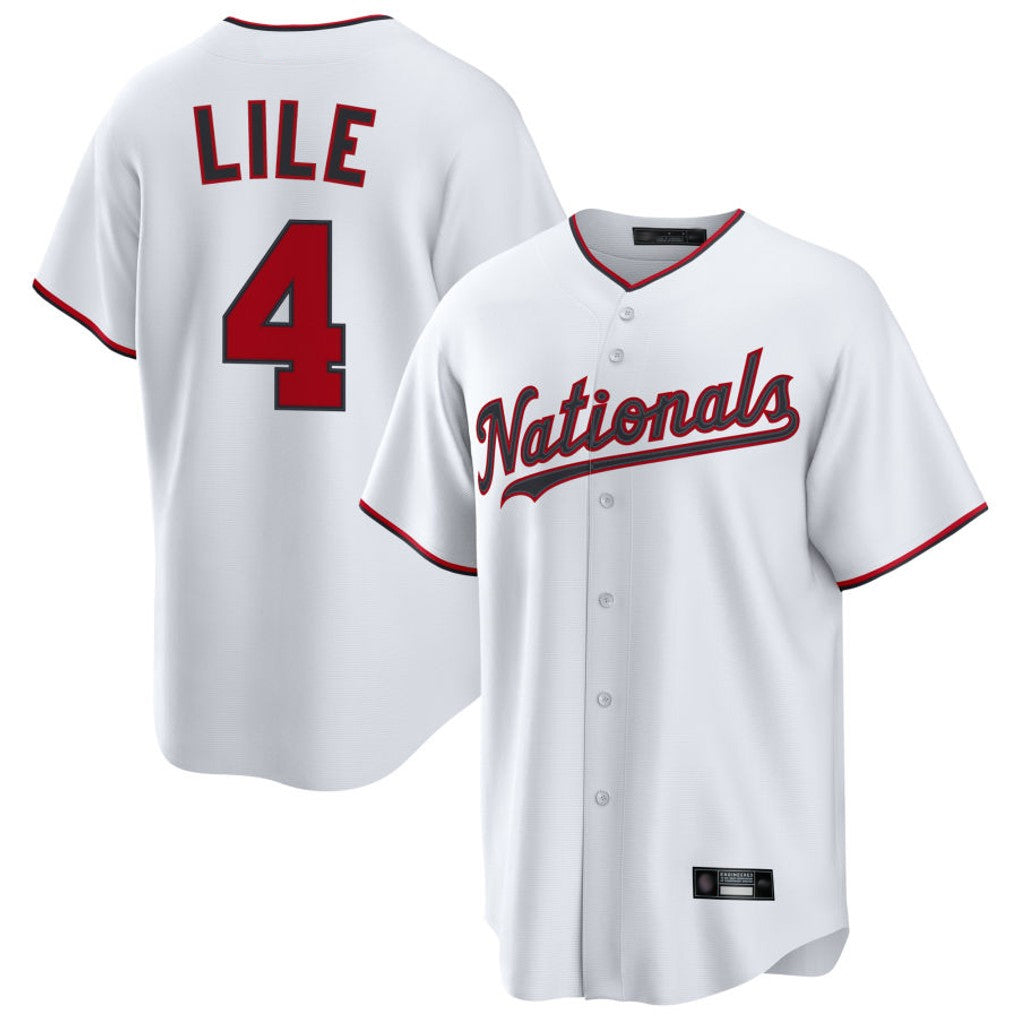 Elroe W.Nationals #4 Daylen Lile Player White Replica Game Stitched Jerseys