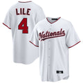 Elroe W.Nationals #4 Daylen Lile Player White Replica Game Stitched Jerseys