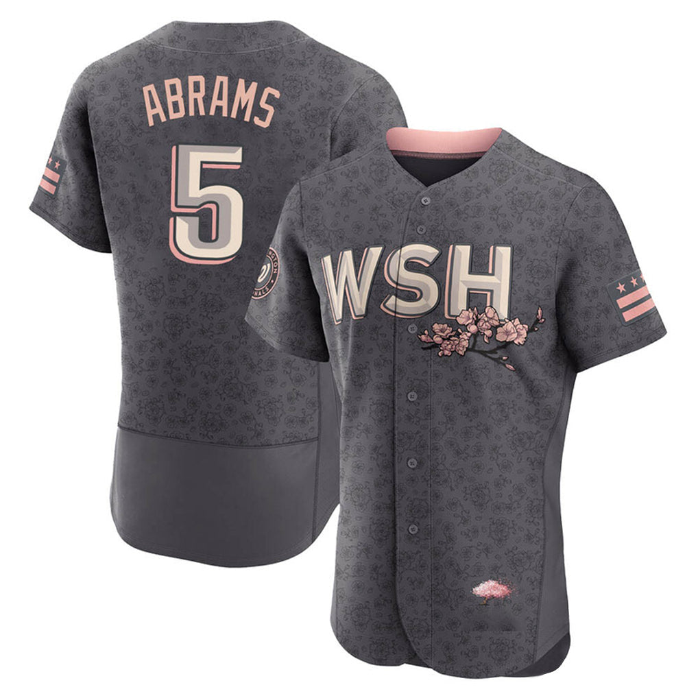 Elroe W.Nationals #5 CJ Abrams Player Gray City Connect Stitched Jerseys