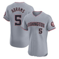 Elroe W.Nationals #5 CJ Abrams Player Gray Elite Road Replica Stitched Jerseys